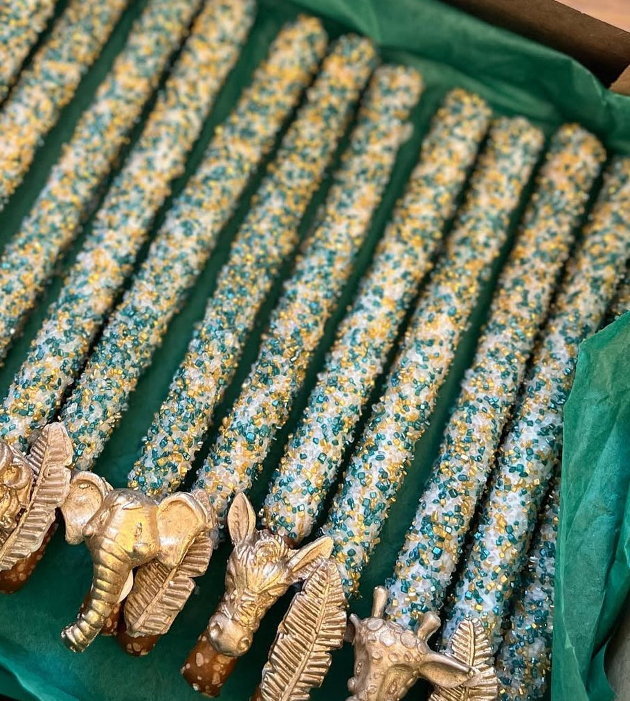 12 Chocolate Covered Pretzel Rods